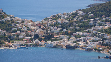 Panorama de l'ile de Leros en grece ile du dodecanèse