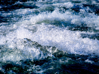 Fototapeta na wymiar Sea is a White Wave Spread