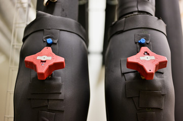 Rotary control valves for pipe flow and black insulation.