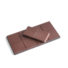 Chocolate bar on a white background