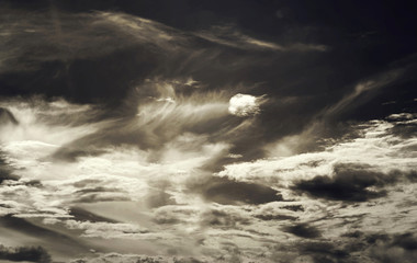 Obraz premium Dark dramatic sky