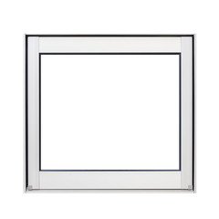Metal window frame isolted on white background