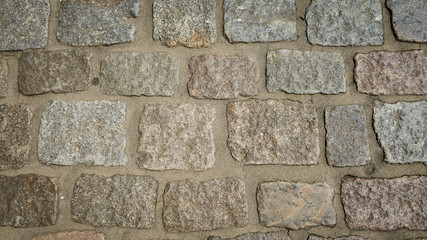 stone wall background - street