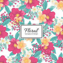 Trendy Seamless Floral Pattern in Vector illustration