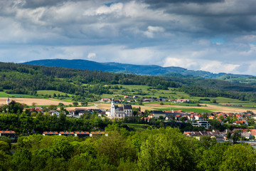 Scenic View into the Wachau with the river Danube