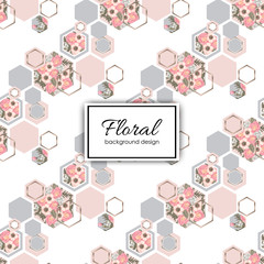 Trendy Seamless Floral Pattern in Vector illustration
