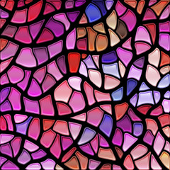abstract vector stained-glass mosaic background