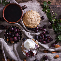 gooseberry pie. rustic style.