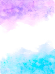 Watercolor blue abstract background. Abstract painting, backgrou