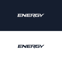 Energy logo font design. Energy logotype. Vector emblem.