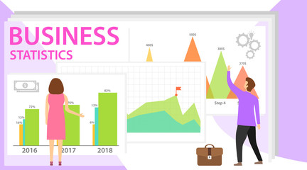Business statistics. Financial administration concept. Statistics and business statement. Consulting for company performance, analysis
