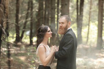 beautiful in love couple holding each other's hands