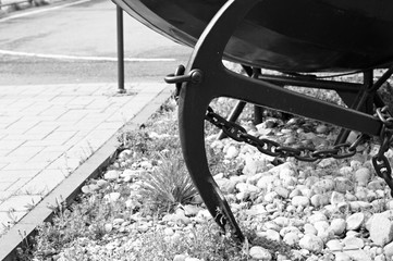 Isolated anchor in the garden (Germany, Europe)