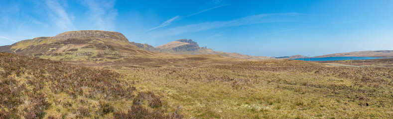 The Storr Trotternish Old Man of Storr Landscape Panorama Highlands Isle of Skye Scotland