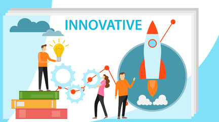 Innovation design concepts for business analysis, planning, consulting, team work, project management. Search for confused idea or problem doubt