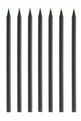 black colored pencils isolated