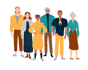 Portrait of business team. Diverse people standing together.