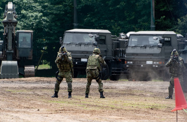 Fototapeta premium 陸上自衛隊の自衛官
