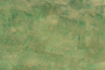 green and gold acrylic painted background texture