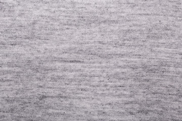 Gray knitting wool texture background Crocheted fabric texture Top view Copy space