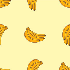 Fruits seamless pattern. Cute vector pattern. Isolated on colored background