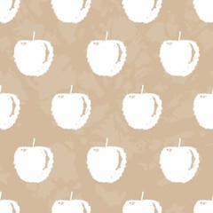 Seamless vector pattern grunge post stamp apple
