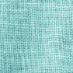 Hessian sackcloth woven texture pattern background in light aqua blue cyan turquoise green color tone