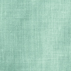 Hessian sackcloth woven texture pattern background in light aqua cyan green color