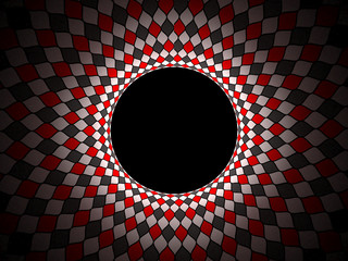 background full color harlequin black white red torus 3d - 268667183