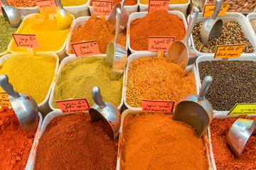 Spices at Shuk hacarmel market