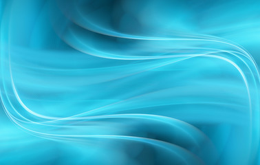 Abstract blue background, abstract lines twisting into beautiful bends