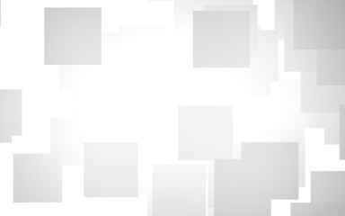 White abstract background. Misty backdrop with grey squares. 3D illustration