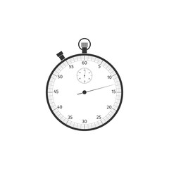 Classic stopwatch icon isolated. Timer icon. Chronometer sign. Flat design. Vector Illustration
