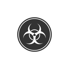 Biohazard symbol icon isolated. Flat design. Vector Illustration