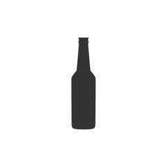 Beer bottle icon isolated. Flat design. Vector Illustration