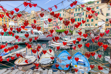 Fototapeta premium the village of Camogli on the peninsula of Portofino