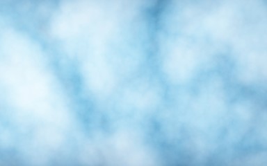 Background of abstract white color smoke isolated on blue color background. The wall of white fog. 3D illustration