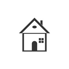 House icon isolated. Home symbol. Flat design. Vector Illustration