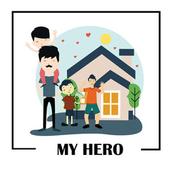 Happy Father's Day Celebration Vector Template Design Illustration