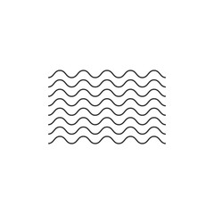 Waves icon isolated. Flat design. Vector Illustration