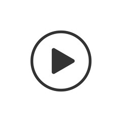 Play icon isolated. Flat design. Vector Illustration