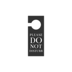 Please do not disturb icon isolated. Hotel Door Hanger Tags. Flat design. Vector Illustration