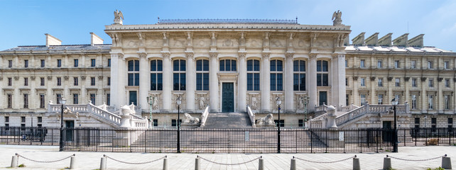 Fototapeta na wymiar Facade of the Palace of Justice on ile de la cite - Paris, France