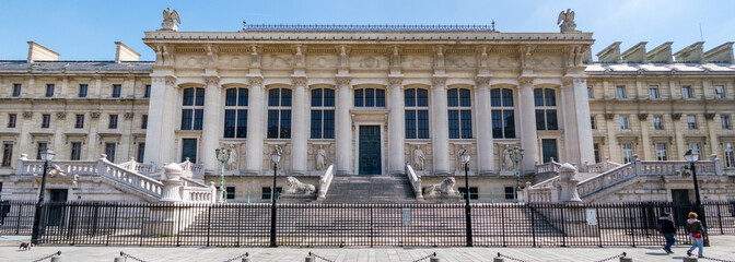 Fototapeta na wymiar Facade of the Palace of Justice on ile de la cite - Paris, France