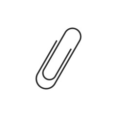 Paper clip icon isolated. Flat design. Vector Illustration
