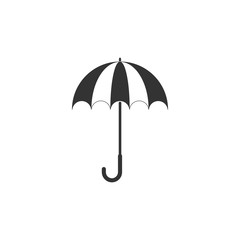 Classic elegant opened umbrella icon isolated. Rain protection symbol. Flat design. Vector Illustration