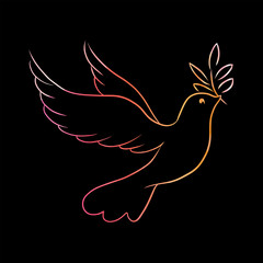 Line bird art background art illustration