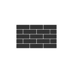 Bricks icon isolated. Flat design. Vector Illustration