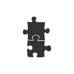 Piece of puzzle icon isolated. Modern flat, business, marketing, finance, internet concept. Flat design. Vector Illustration
