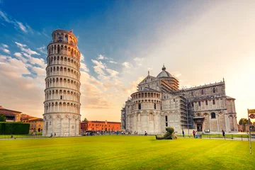 Foto auf Acrylglas Schiefe Turm von Pisa Pisa Cathedral and the Leaning Tower